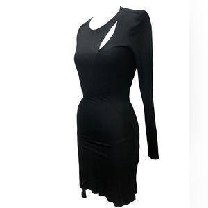 VERSACE JEANS COUTURE Stretch Cut-Out Long Sleeved Midi Dress SMALL